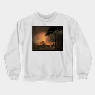 The Annual Girandola at the Castel Sant'Angelo, Rome by Joseph Wright Crewneck Sweatshirt